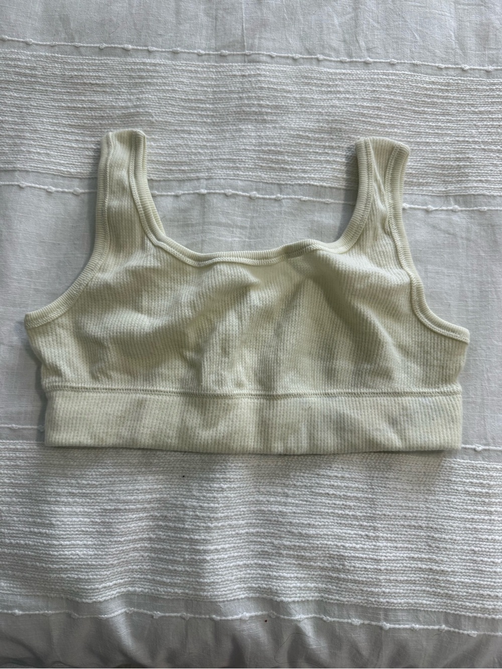 Skims Ribbed Crop Bralette - Bone